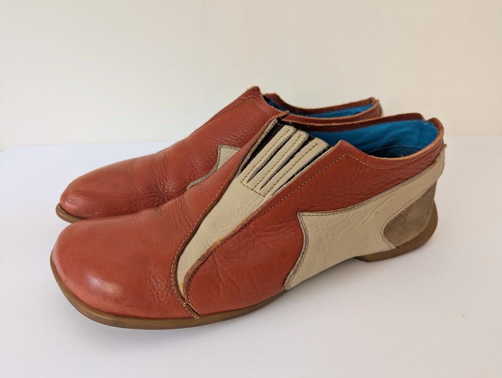Fluevog John Paul Peacemakers Men's Leather Slip On Shoe Size 12 Vintage